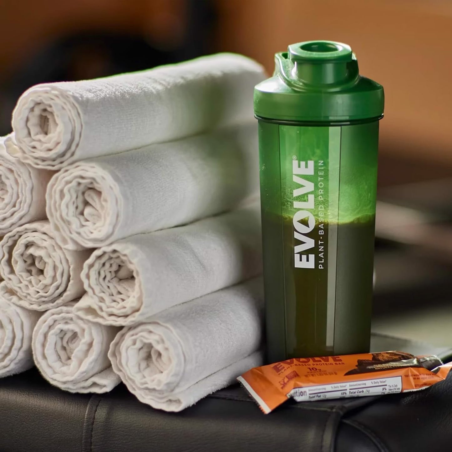 Double Chocolate Evolve Plant Based Protein Powder - 20g Vegan Protein, Dairy Free, Non-GMO, 3g Fiber - 2 lb + BPA-free Blender Bottle