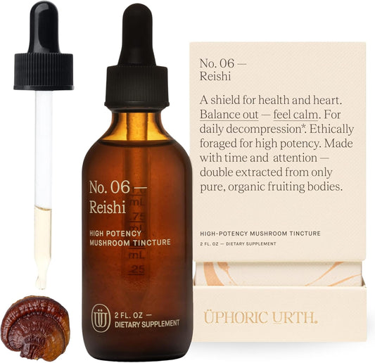 Double Extracted Reishi Mushroom Tincture for Immunity Boost, Inflammation Reduction, Sleep Improvement, Hormone Balance - 60 Servings