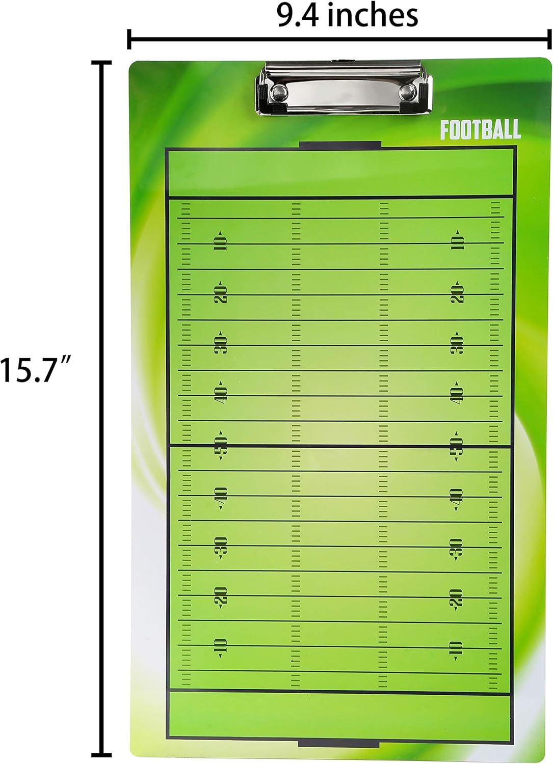 Double-Sided Dry-Erase Football Coaching Board Clipboard for American Football Coaches - Includes 2 Erasable Pens by BETTERLINE