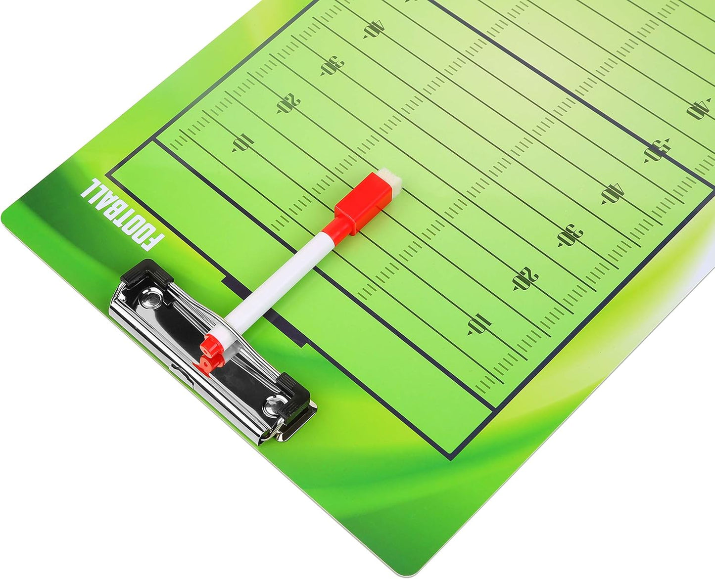 Double-Sided Dry-Erase Football Coaching Board Clipboard for American Football Coaches - Includes 2 Erasable Pens by BETTERLINE