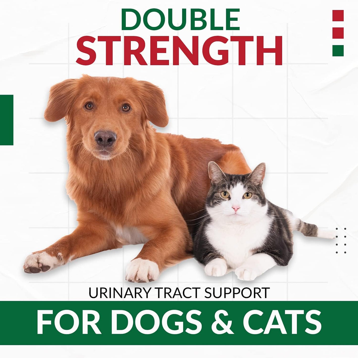 Double Strength Pet Cranberry D-Mannose Tablets for UTI Prevention in Dogs & Cats - 60 Count