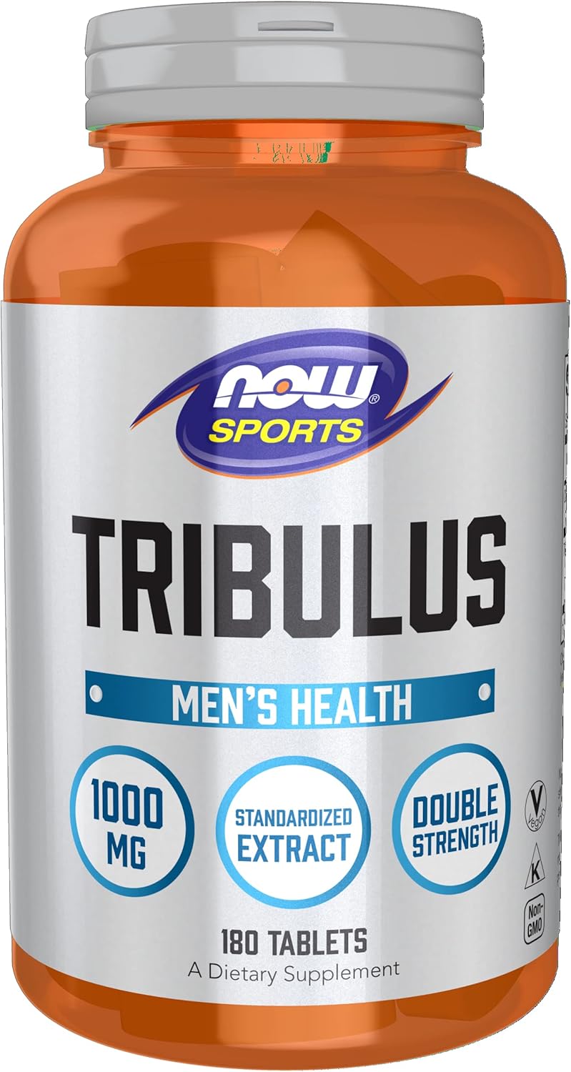 Double Strength Tribulus terrestris 1,000 mg for Men's Health - 180 Tablets by NOW Sports