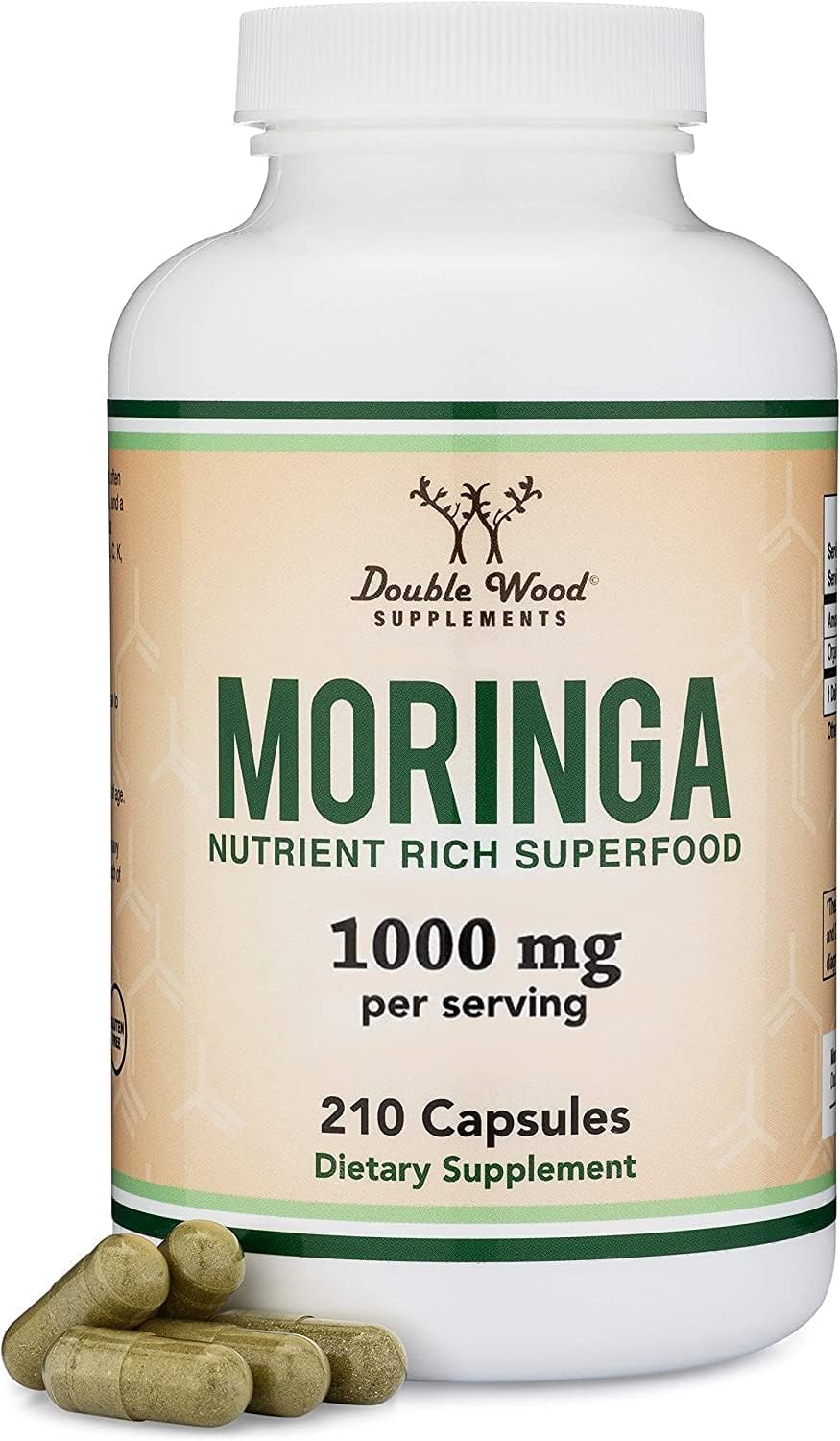 Double Wood Supplements Moringa Vegan Lactation Support Supplement for Increased Breast Milk Supply - Boost Breastfeeding with Superfood Formula