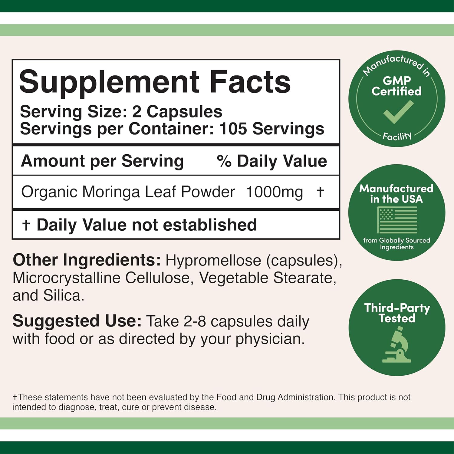 Double Wood Supplements Moringa Vegan Lactation Support Supplement for Increased Breast Milk Supply - Boost Breastfeeding with Superfood Formula