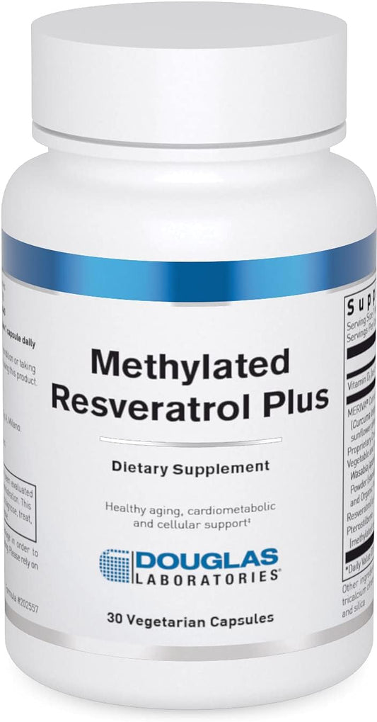 Douglas Laboratories Methylated Resveratrol Plus with Curcumin and Vitamin D | Supports Cardiometabolic and Cellular Health | 30 Vegetarian Capsules