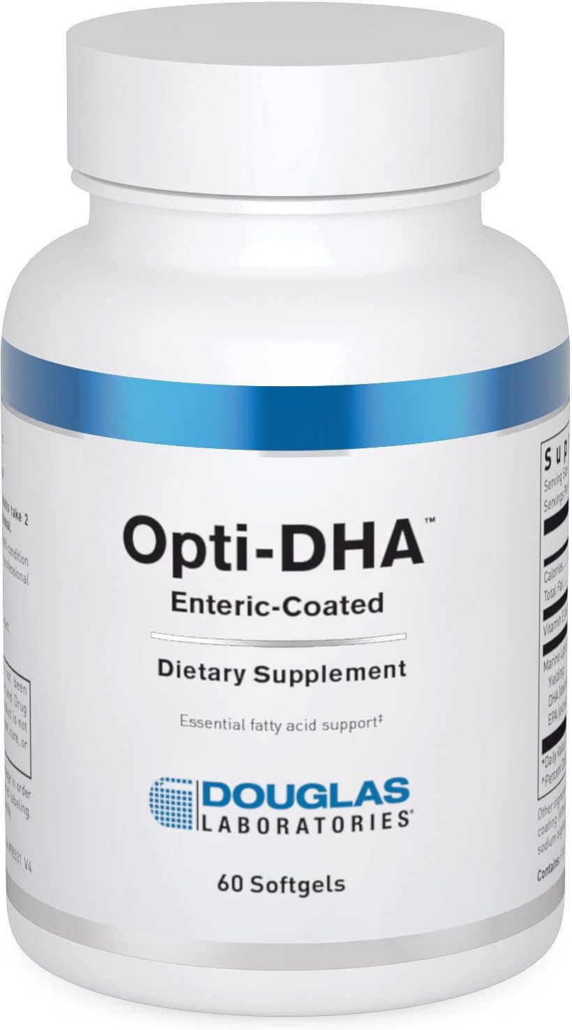 Douglas Laboratories Opti-DHA Enteric-Coated Omega-3 Fatty Acids Capsules for Cardiovascular Health - 60 Count