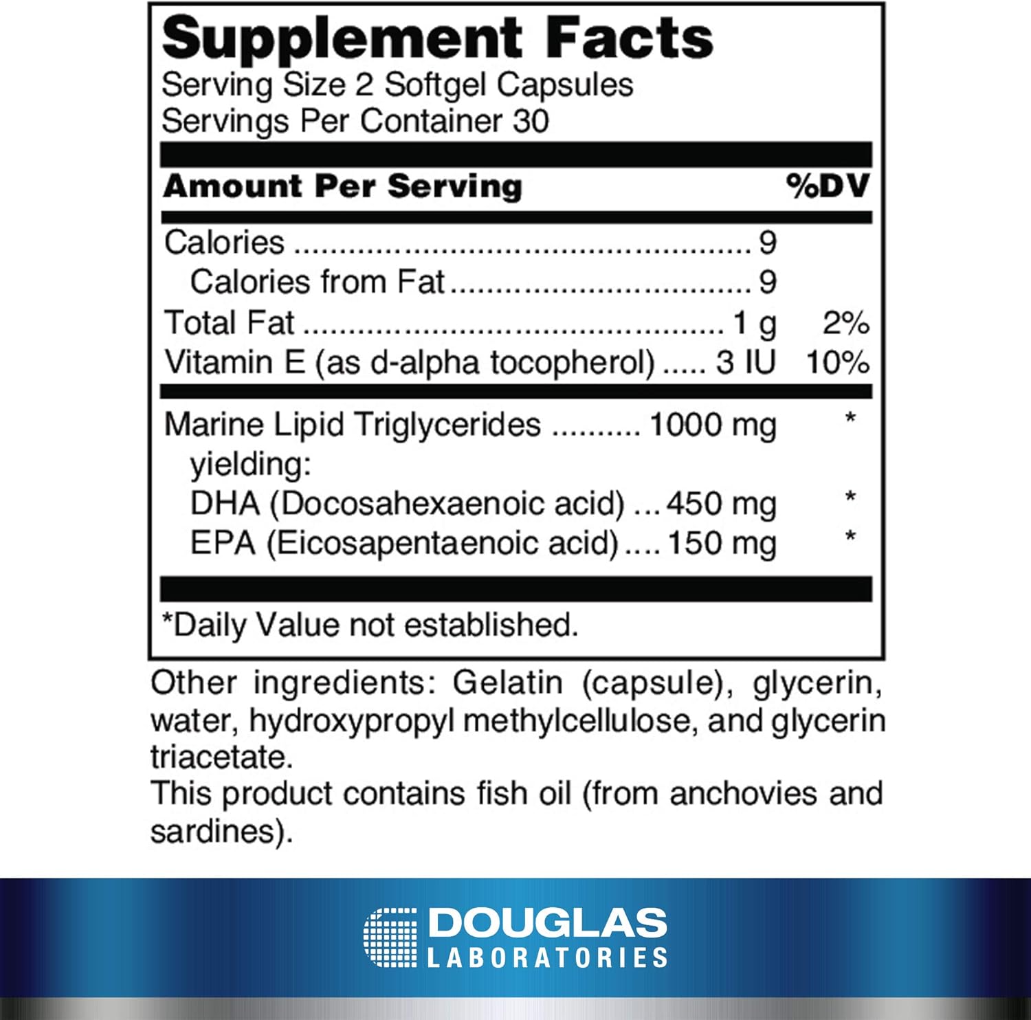 Douglas Laboratories Opti-DHA Enteric-Coated Omega-3 Fatty Acids Capsules for Cardiovascular Health - 60 Count