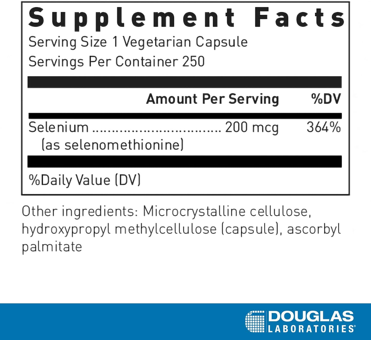 Douglas Laboratories Seleno-Methionine Capsules, 200 mcg - High Absorption Selenium Supplement