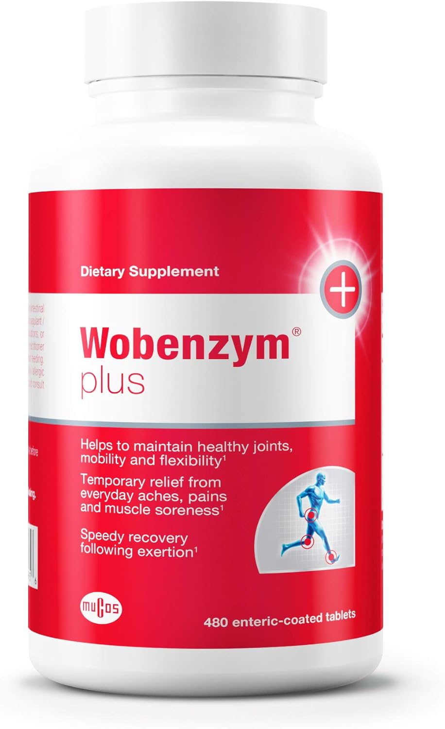 Douglas Laboratories Wobenzym Plus 480 Tablets - Joint Support & Muscle Recovery with Bromelain, Rutin, Trypsin - Enteric-Coated Proteolytic Enzymes