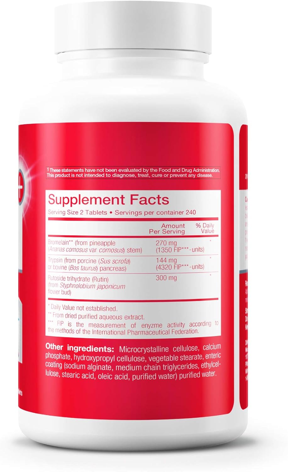 Douglas Laboratories Wobenzym Plus 480 Tablets - Joint Support & Muscle Recovery with Bromelain, Rutin, Trypsin - Enteric-Coated Proteolytic Enzymes