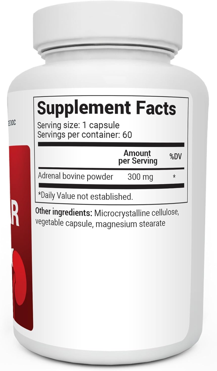 Dr. Berg Adrenal Glandular - Hormone Balance Formula for Healthy Adrenal Function - Adrenal Support Supplement with 60 Capsules