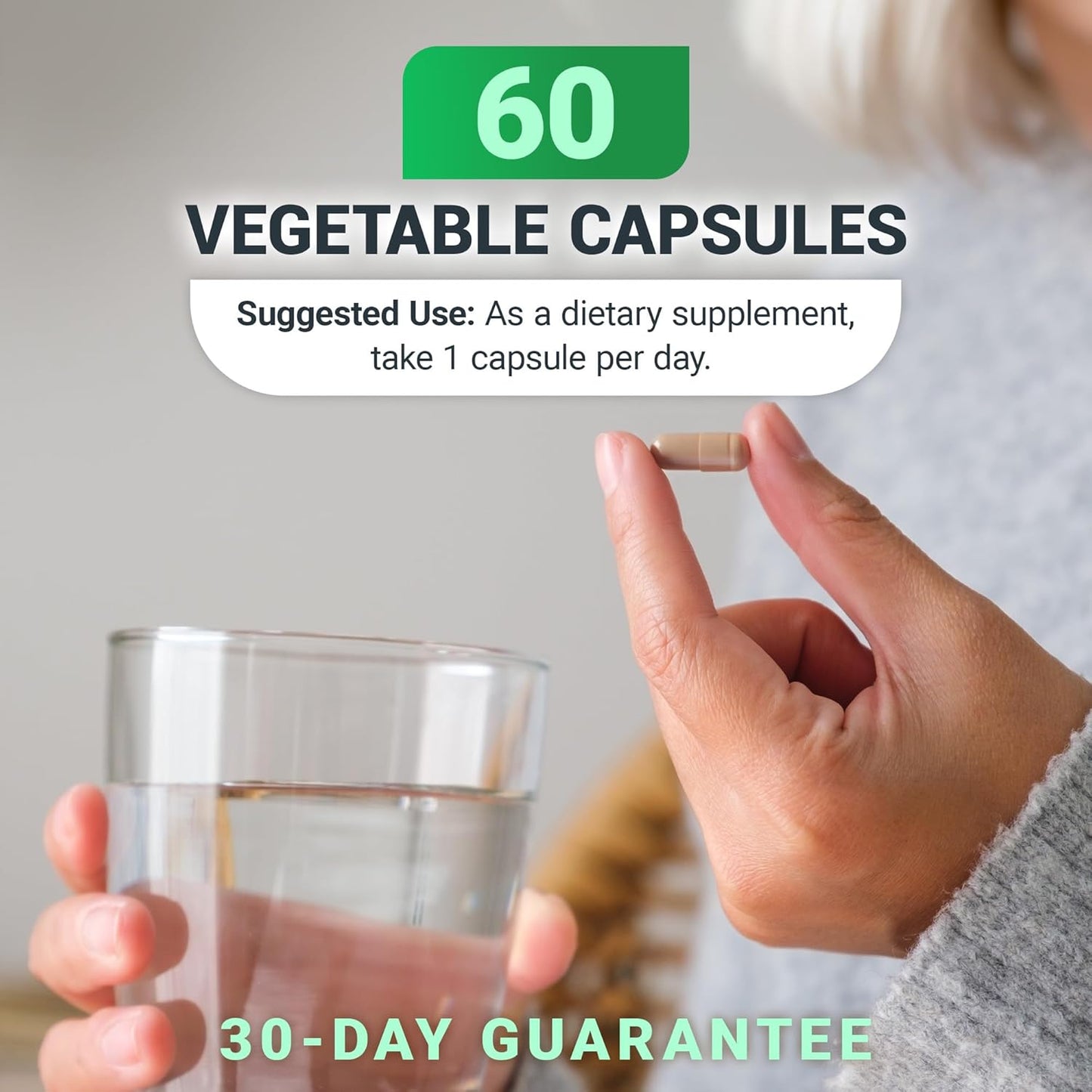 Dr. Berg Natural Vitamin B Complex Supplement with Allithiamine - Essential B1 B6 B12 Vitamins for Men & Women - 60 Capsules