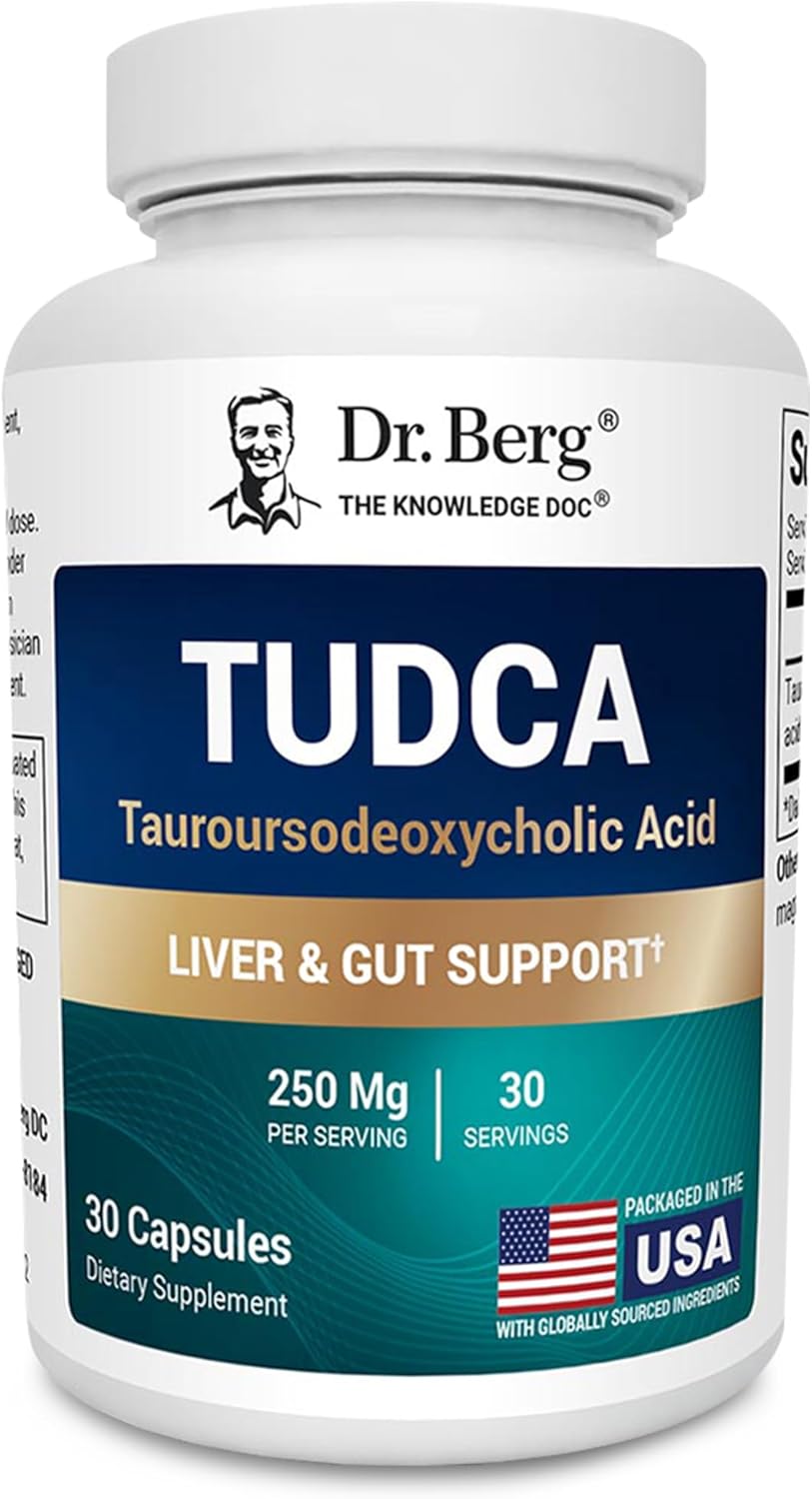 Dr. Berg TUDCA Supplement - Powerful Formula for Liver, Bile, Gallbladder & Digestive Health - 30 Capsules