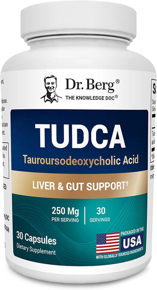 Dr. Berg TUDCA Supplement - Powerful Formula for Liver, Bile, Gallbladder & Digestive Health - 30 Capsules