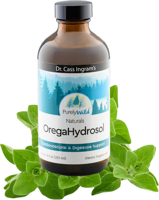 Dr. Cass Ingram's OregaHydrosol: Pure Wild Mediterranean Oregano Juice for Immune & Digestive Health - Non GMO - Steam-Distilled Essence - 8 fl oz