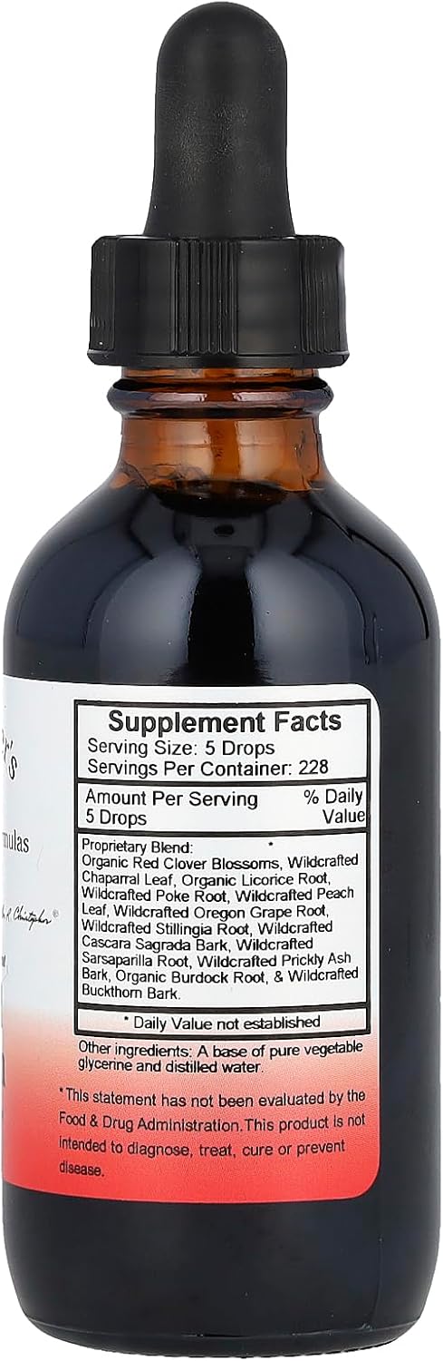 Dr. Christopher's Blood Stream Formula Liquid Supplement - 2 oz - Red Clover Combination Extract Replacement