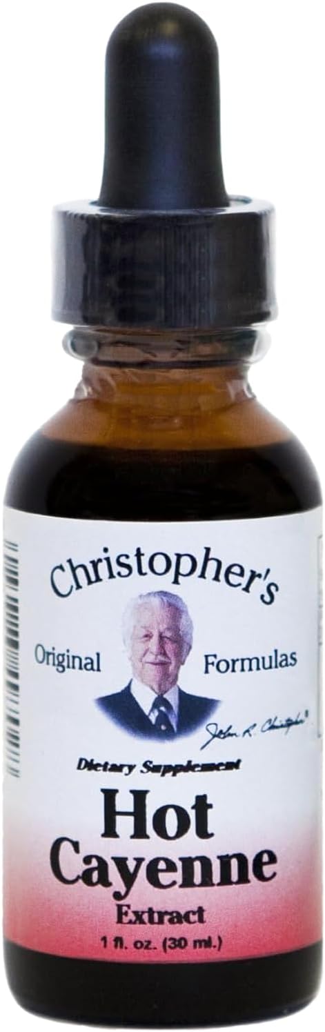 Dr. Christopher's Hot Cayenne Extract - All-Natural Herbal Supplement - 1 fl oz