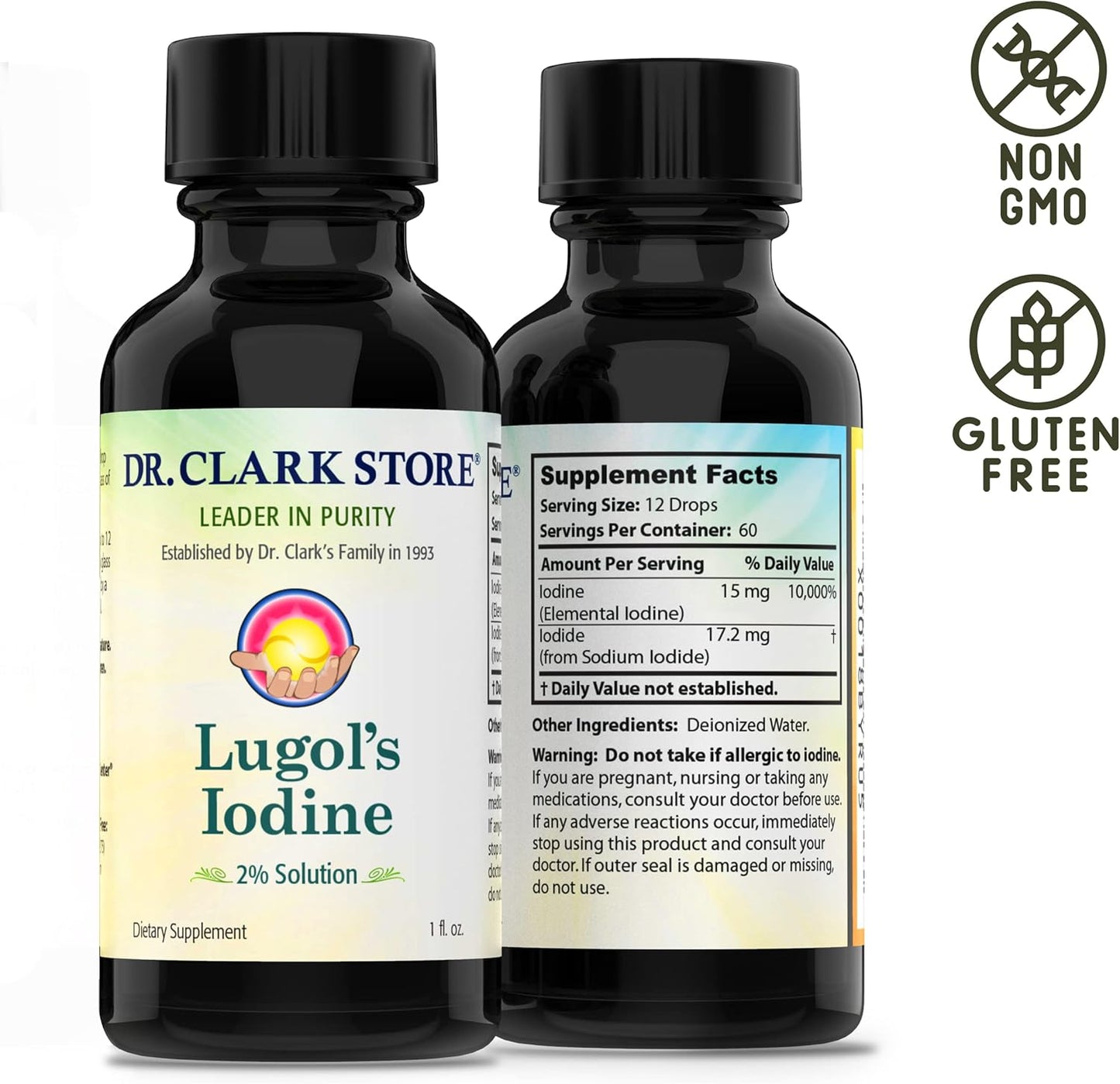 Dr. Clark Lugol’s Iodine and Betaine HCL Digestive Enzymes with Cloves Supplement