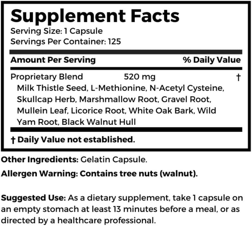 Dr. Clark Quick Liver & Gallbladder Cleanse - 520mg, Natural Detox for Liver & Gallbladder Health by Purity Products