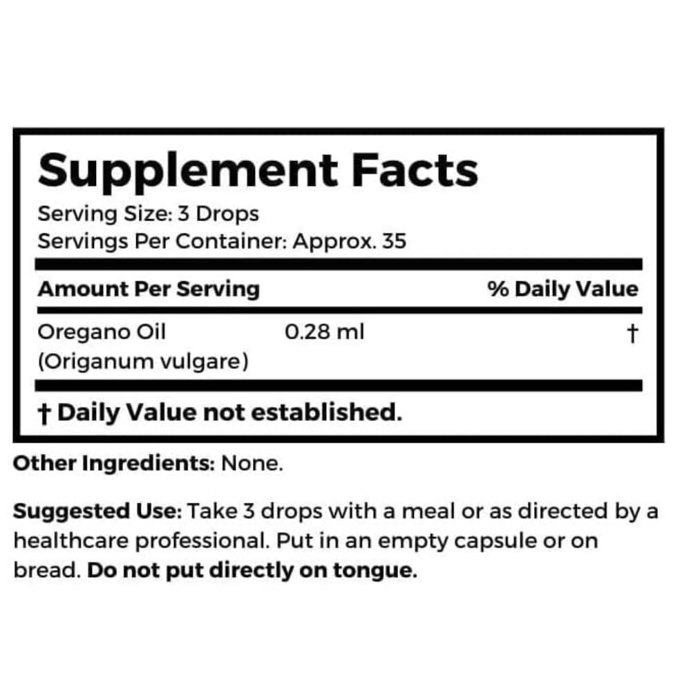 Dr. Clark Store 100% Pure Oregano Oil - 10cc, Natural Antioxidant for Immune Support