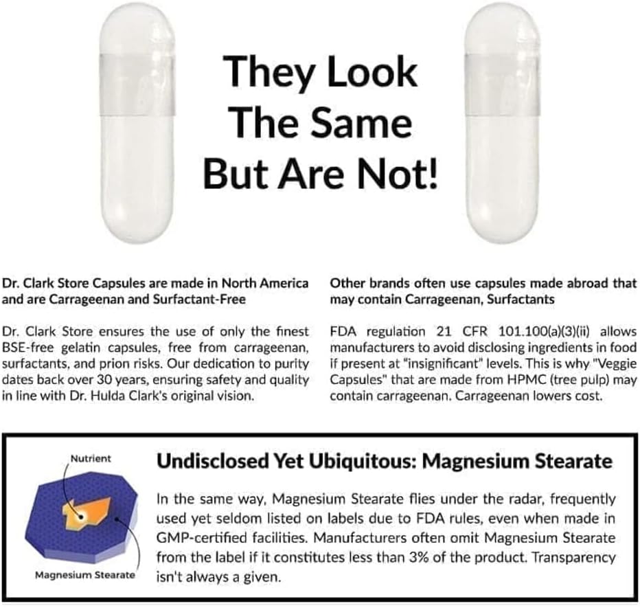 Dr Clark Store SelenoExcell Selenium Supplement - 200mcg, 100 Capsules for Immune Support and Antioxidant Protection