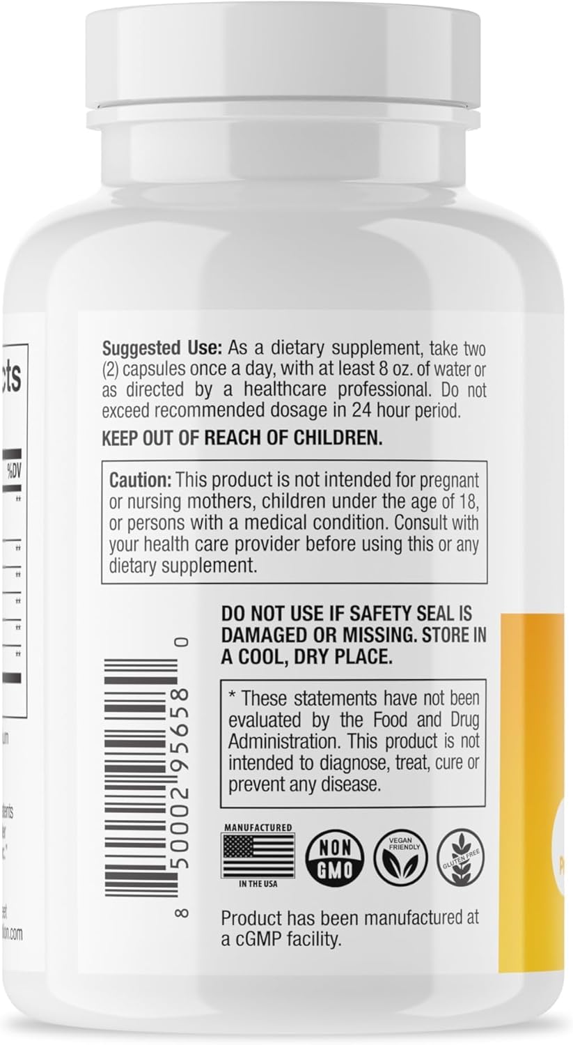 Dr. Emil Nutrition Total Gut Health Complex - Prebiotic, Probiotic, Postbiotic Supplements for Digestive Health - 120 Capsules for Men and Women