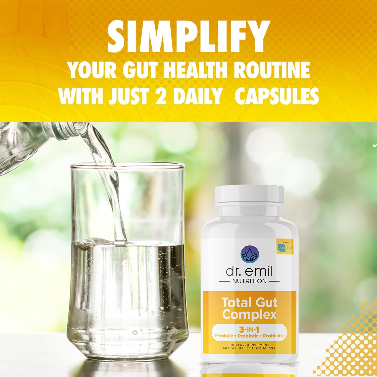 Dr. Emil's Health Bundle: ARGININE PLUS & Total Gut Complex - High Dose NO Booster & Gut Health Supplement