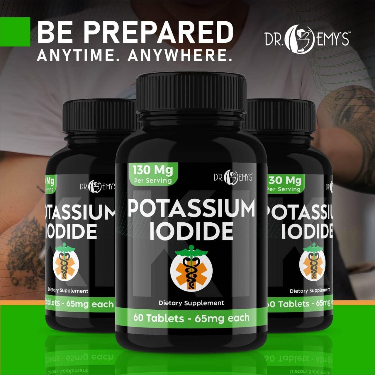 Dr. Emy's Potassium Iodide Pills 2-Pack - 120 Tablets, 130mg Servings