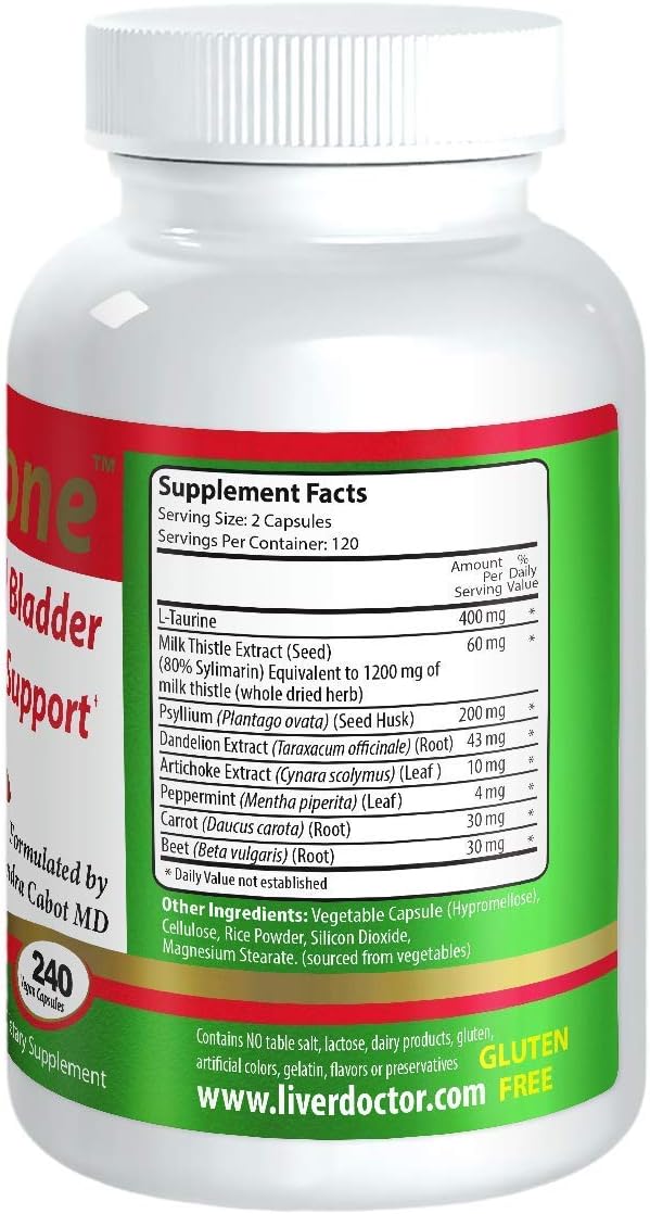 Dr. Formulated Liver Cleanse & Detox Pills with Milk Thistle & Antioxidants - 240 Capsules