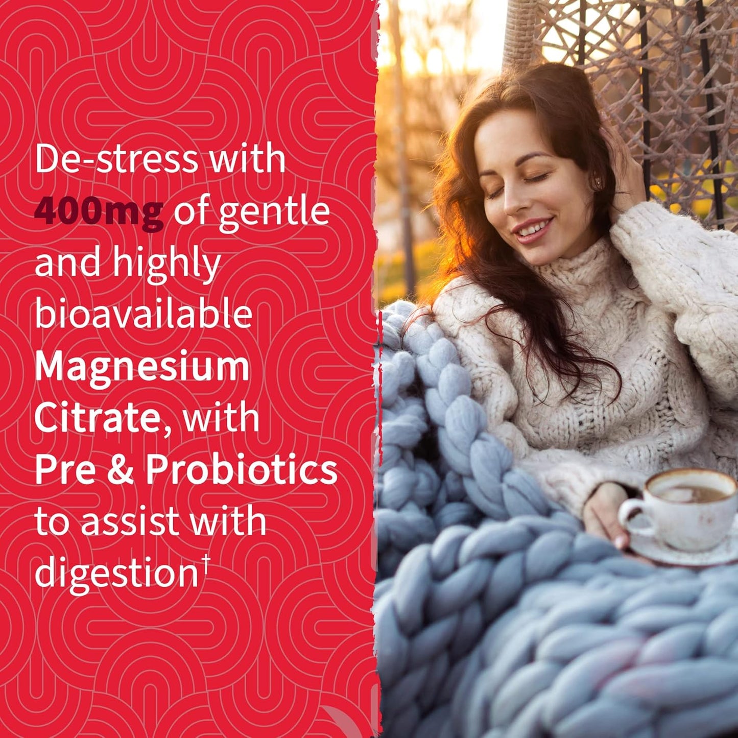 Dr. Formulated Magnesium Citrate Gummies with Prebiotics & Probiotics for Stress, Sleep & Recovery - Vegan, Gluten Free, Non-GMO - 60 Raspberry Gummies