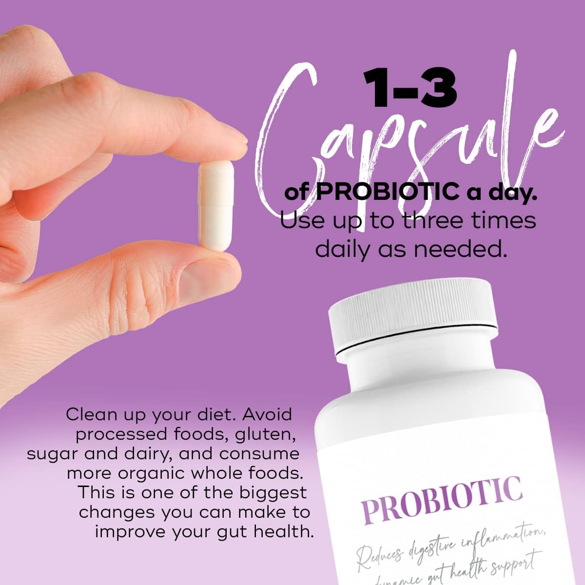 Dr. Formulated Probiotics with PAU D'Arco, Garlic, Goldenseal, Licorice, Barberry Root for Gut Health