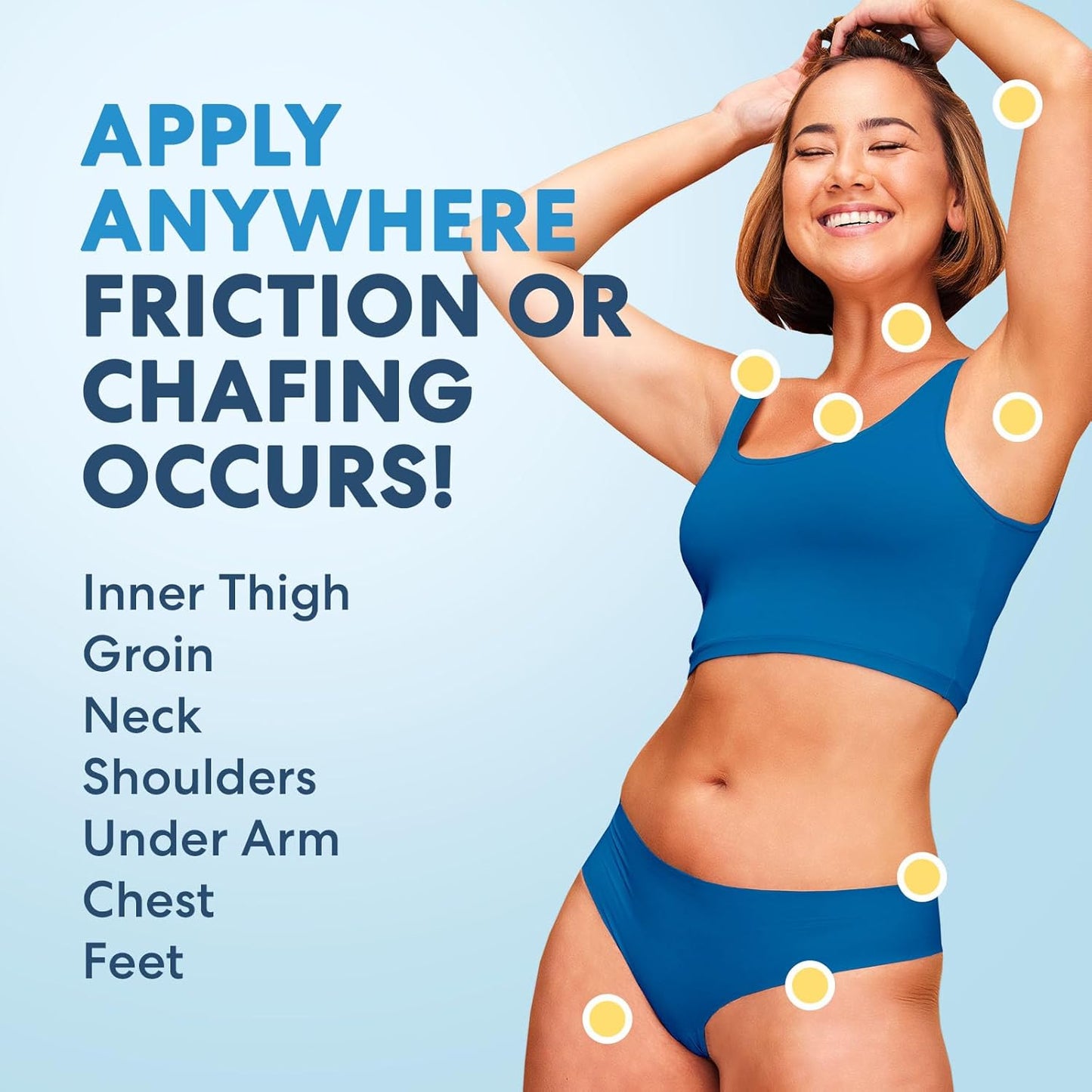 Dr. Frederick's Original Anti Chafing Stick - 2.82 oz Body Balm - Reduce Friction - Ideal for Travel & Sports - Water-Resistant Formula