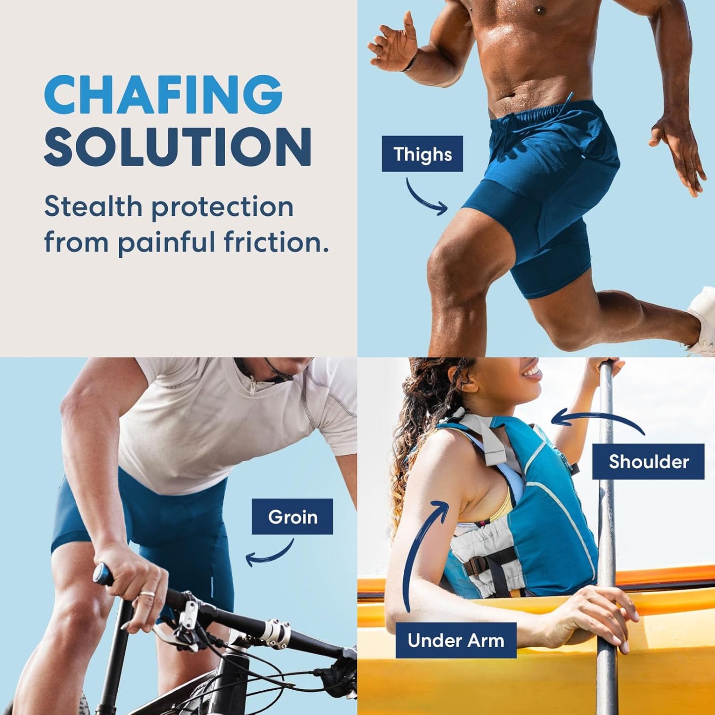 Dr. Frederick's Original Anti Chafing Stick - 2.82 oz Body Balm - Reduce Friction - Ideal for Travel & Sports - Water-Resistant Formula