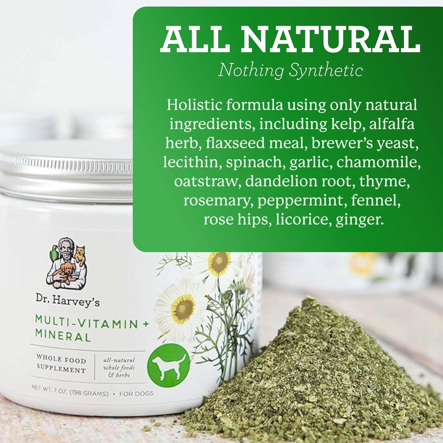 Dr. Harvey's Herbal Dog Multi-Vitamin and Mineral Supplement - 7 Ounces