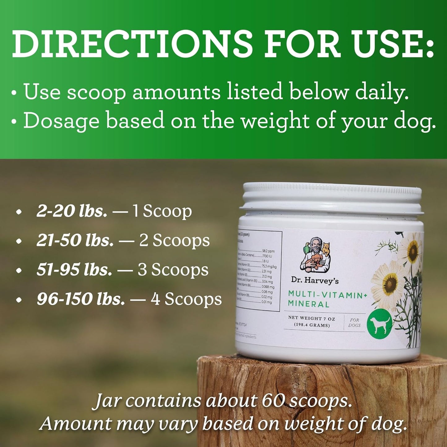 Dr. Harvey's Herbal Dog Multi-Vitamin and Mineral Supplement - 7 Ounces