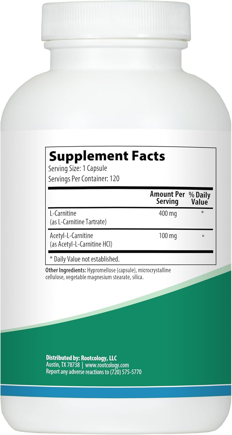 Dr. Izabella Wentz Rootcology Carnitine Blend Capsules for Vegetarians - 120 Count