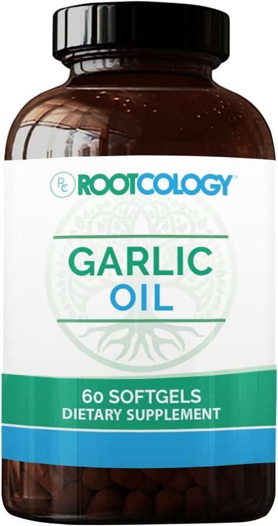 Dr. Izabella Wentz Rootcology Garlic Oil Softgels - Enteric-Coated for Reduced Odor - Immune and Cardiovascular Support - 60 Count