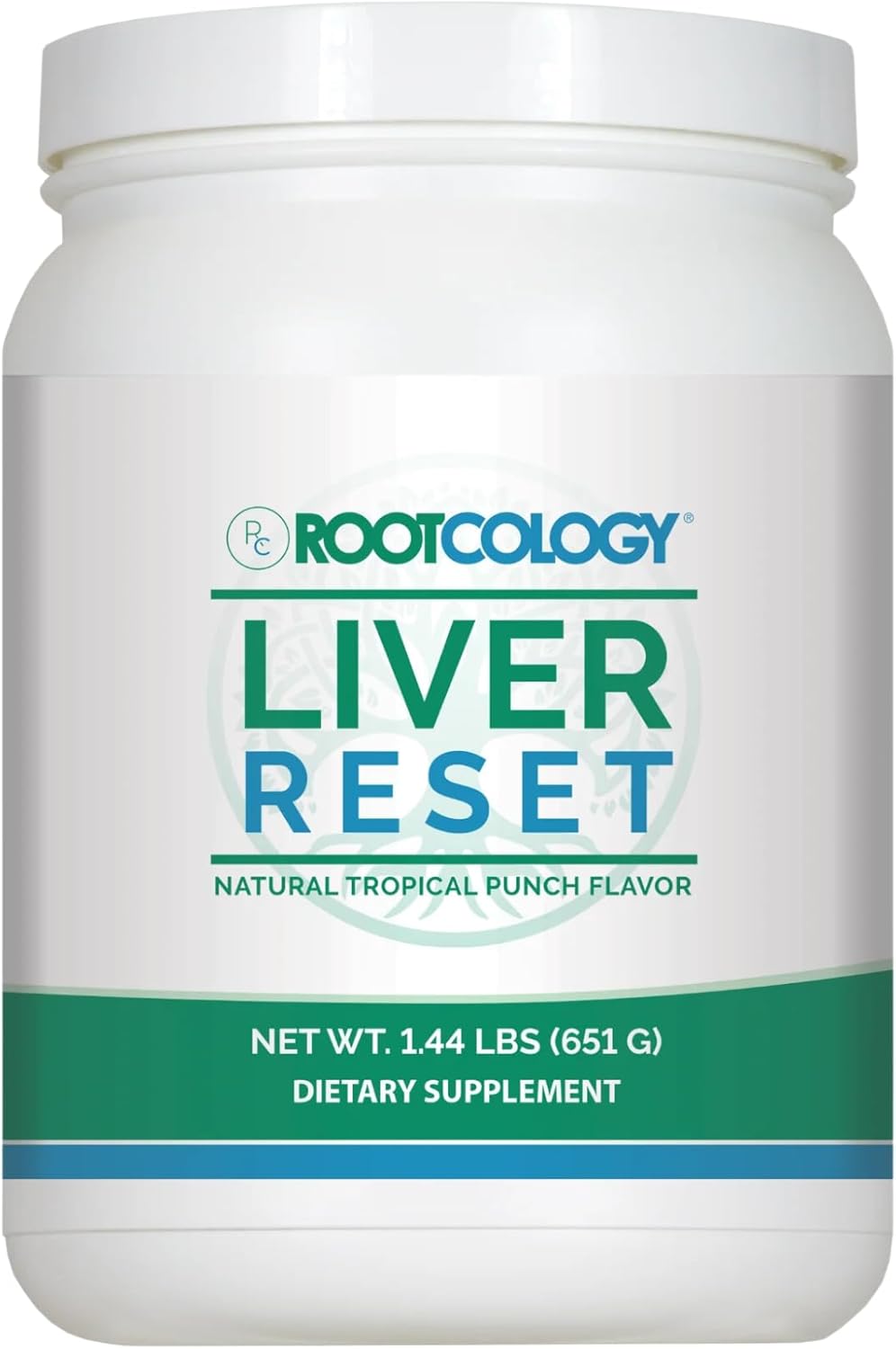 Dr. Izabella Wentz Rootcology Liver Reset Cleanse with Vitamin B6, B12 - 14g Protein, Tropical Punch Flavor - 651g