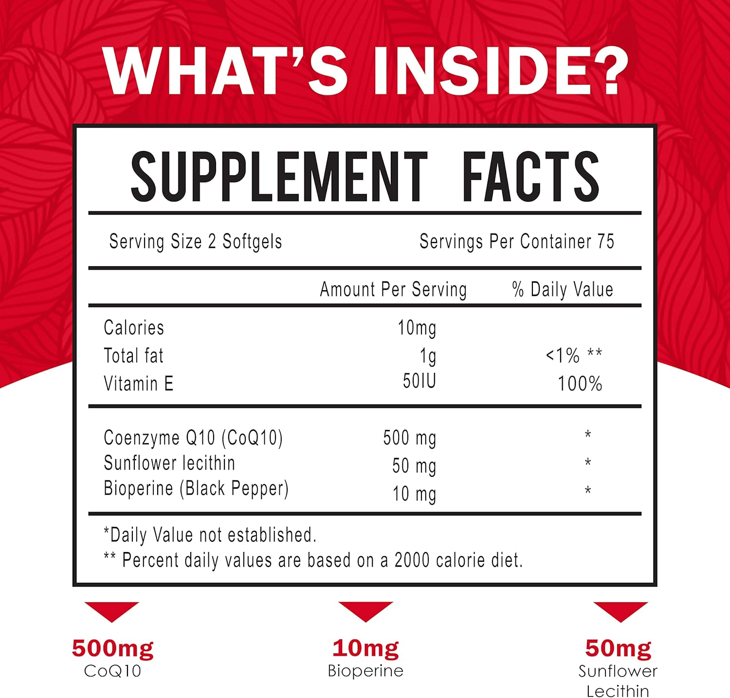 Dr. JOEL'S MOM Nutrix CoQ10 500mg Softgels with Bioperine for Enhanced Absorption - Cellular Energy Support - 150 Count - USA Made