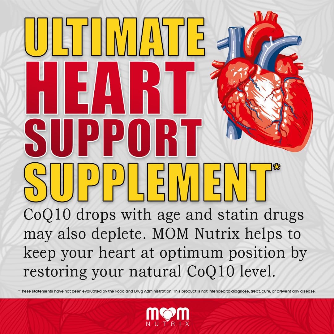Dr. JOEL'S MOM Nutrix CoQ10 500mg Softgels with Bioperine for Enhanced Absorption - Cellular Energy Support - 150 Count - USA Made