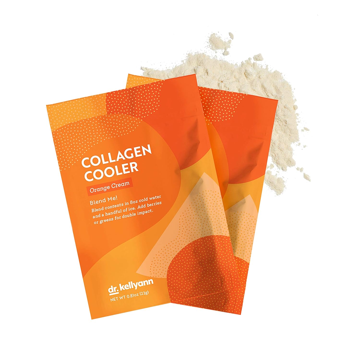 Dr. Kellyann Orange Cream Keto Shake Packets - 7 Servings, 15g Protein, Grass-Fed Collagen, Keto & Paleo-Friendly