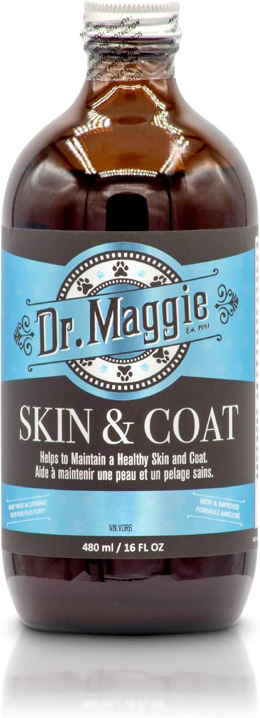 Dr. Maggie Omega 3 Supplement for Skin and Coat | Fish Oil, Flax, and Olive Oil | 480 ml Bottle