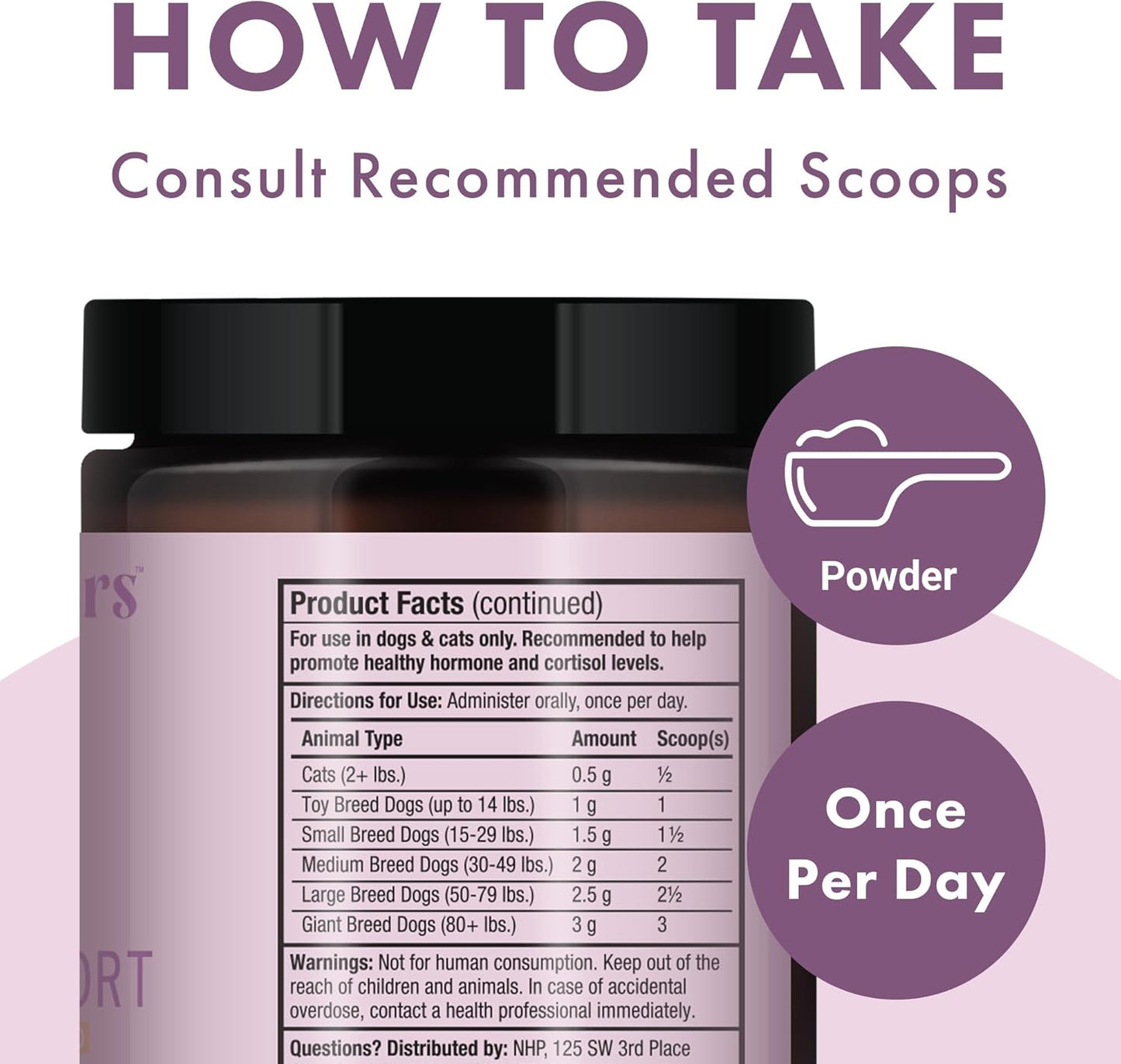 Dr. Mercola Adrenal Support Supplement for Dogs & Cats, 3.17 oz, 90 Scoops, Hormone & Cortisol Balance