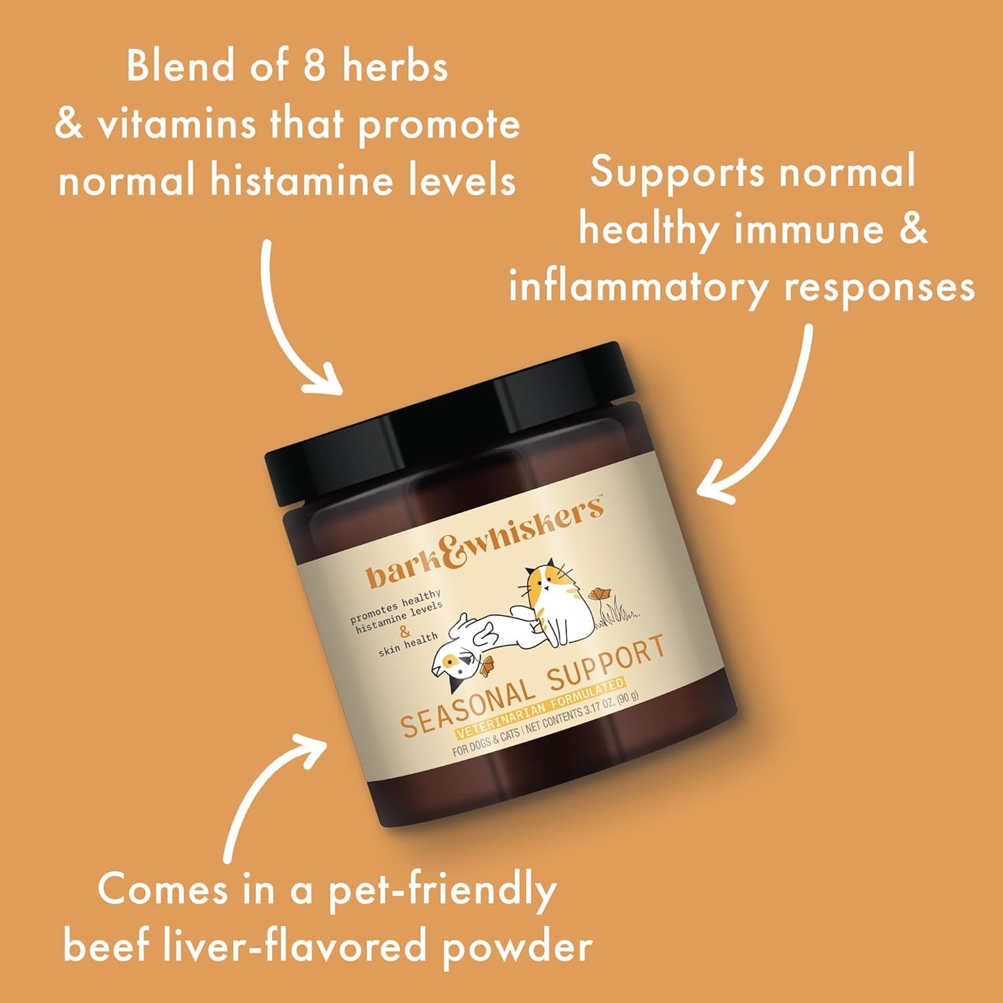 Dr. Mercola Bark & Whiskers Seasonal Support Supplement 3.17 Oz - 90 Scoops - Antioxidant & Immune Boost