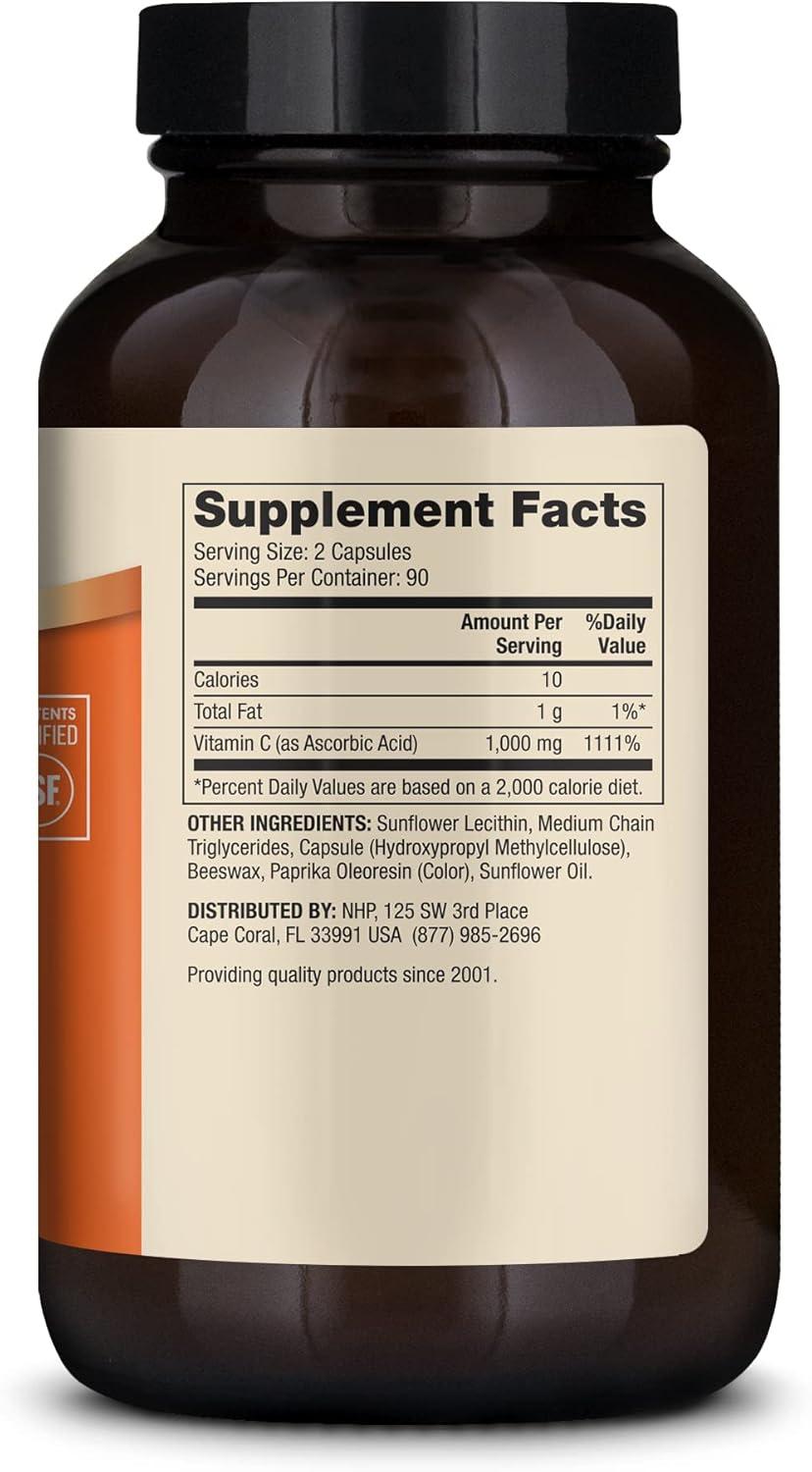 Dr. Mercola Liposomal Vitamin C 1000mg - 90 Servings, Immune Health Support, Non GMO, NSF Certified Dietary Supplement