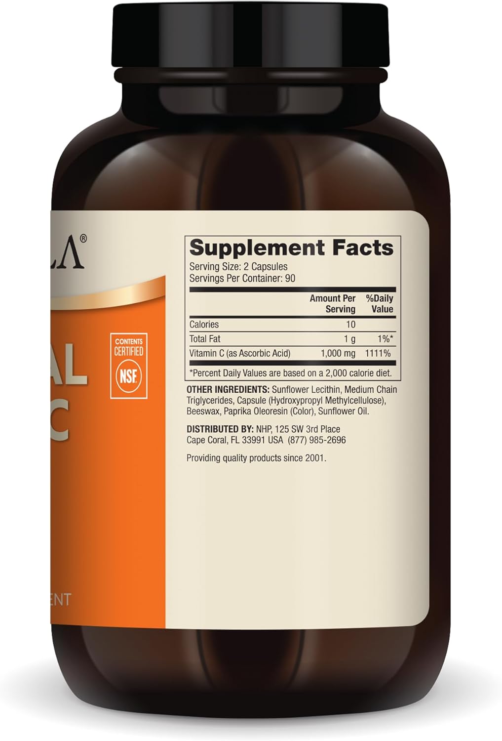 Dr. Mercola Liposomal Vitamin C 1000mg - 90 Servings (180 Capsules) - Immune Health Support - Non GMO - NSF Certified