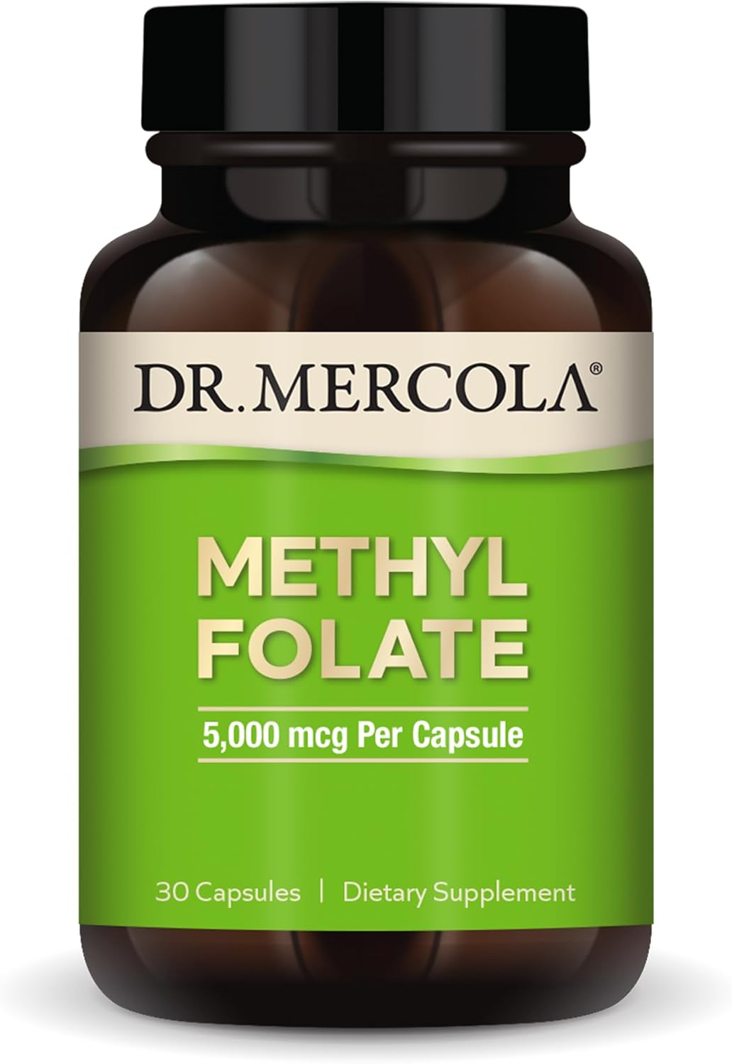 Dr. Mercola Methyl Folate Supplement - 30 Servings, Non-GMO, Soy-Free, Gluten Free