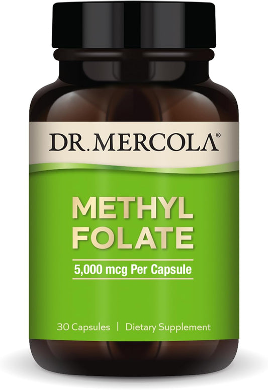 Dr. Mercola Methyl Folate Supplement - 30 Servings, Non-GMO, Soy-Free, Gluten Free