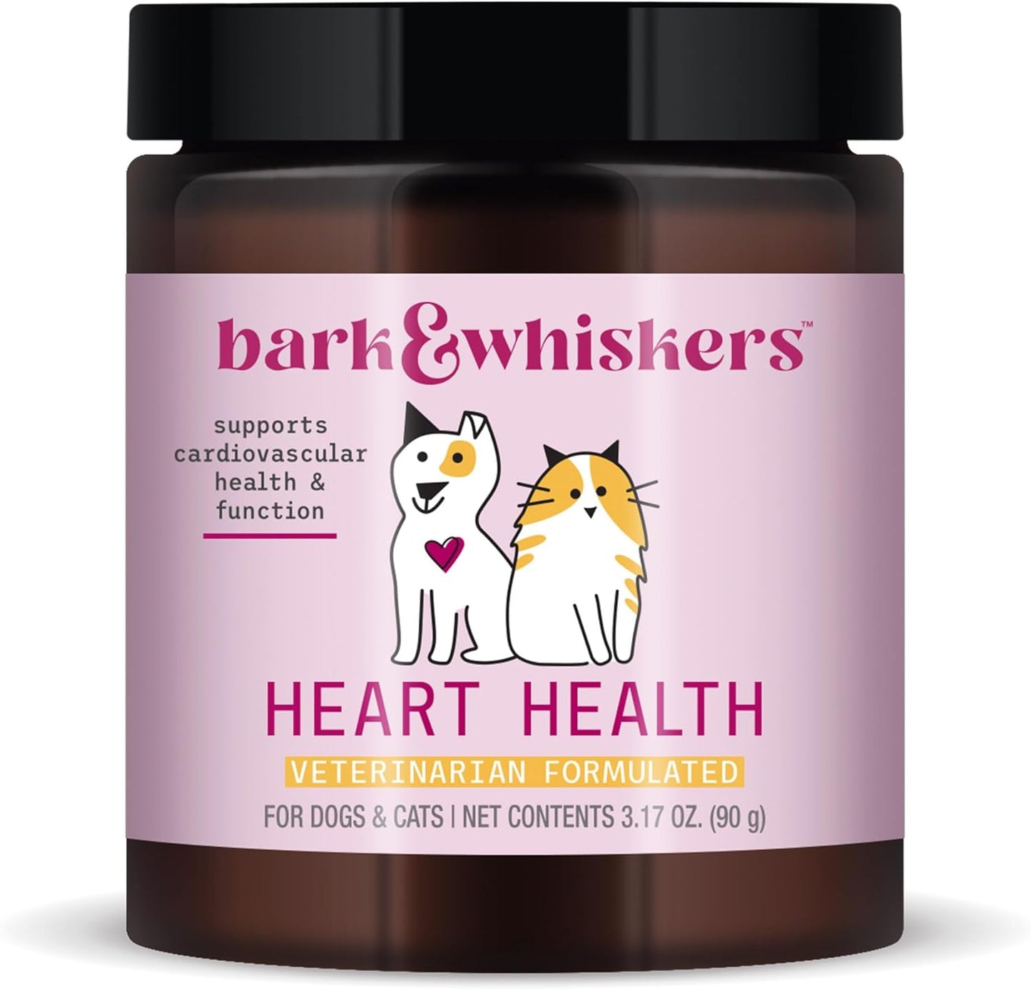 Dr. Mercola's Heart Health Supplement for Dogs & Cats, Cheddar Cheese Flavor, 90 Scoops, 3.17 oz, Supports Cardiovascular Function, Veterinarian Formulated