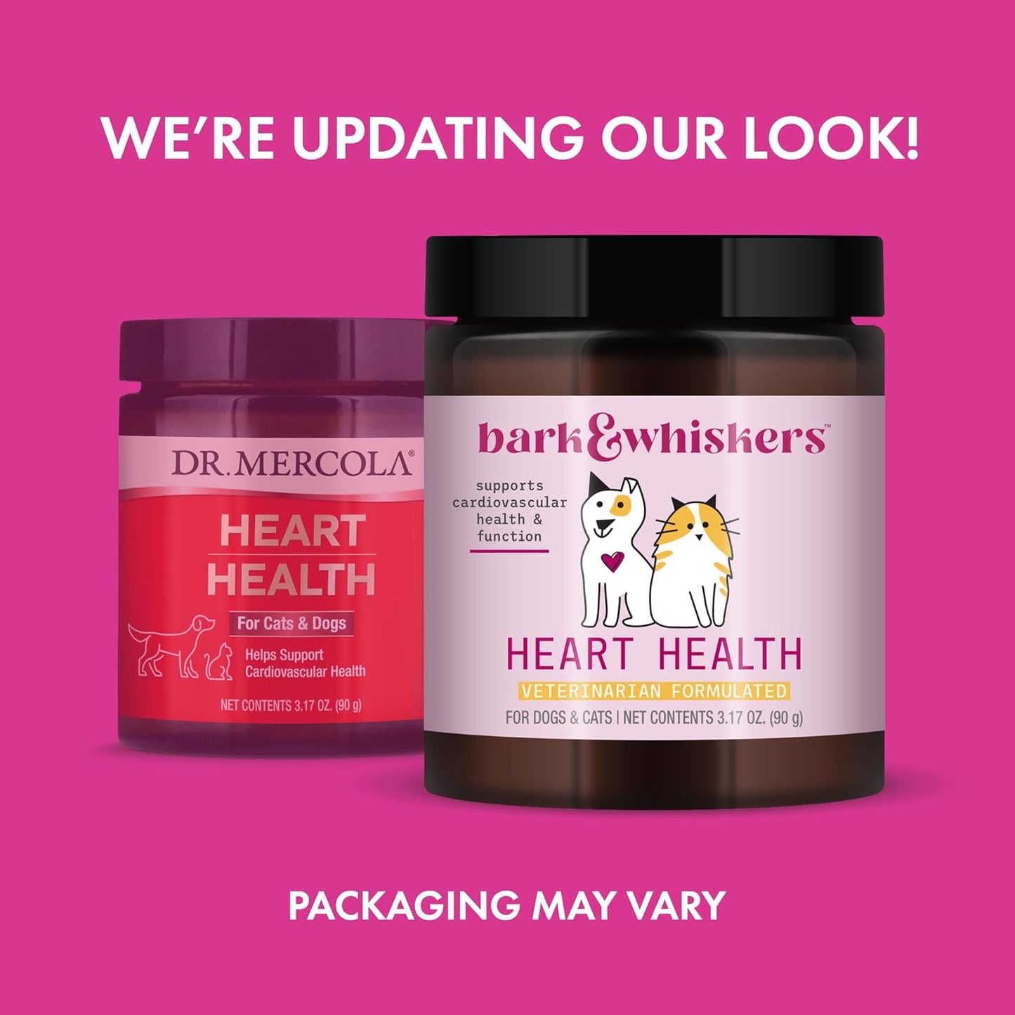 Dr. Mercola's Heart Health Supplement for Dogs & Cats, Cheddar Cheese Flavor, 90 Scoops, 3.17 oz, Supports Cardiovascular Function, Veterinarian Formulated